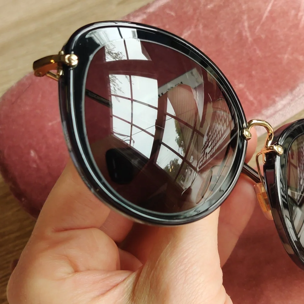 Miu Miu Sunglasses Black & Gold - Picture 6 of 11